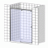 Душевая дверь в нишу Ambassador Forsa 17021221AB 150 см, профиль черный, стекло прозрачное