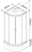 Душевая кабина Parly Classic CM86 85х85, с поддоном