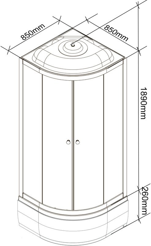 Душевая кабина Parly Classic CM86 85х85, с поддоном