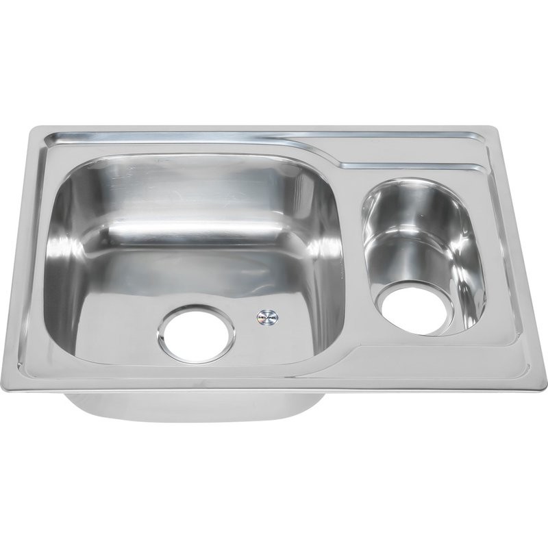Мойка кухонная Melana 6950S U 0,8/180 серебристая, 1,5-я чаша