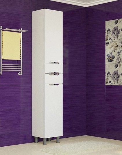 Шкаф пенал для ванной Mixline Этьен-36 белый