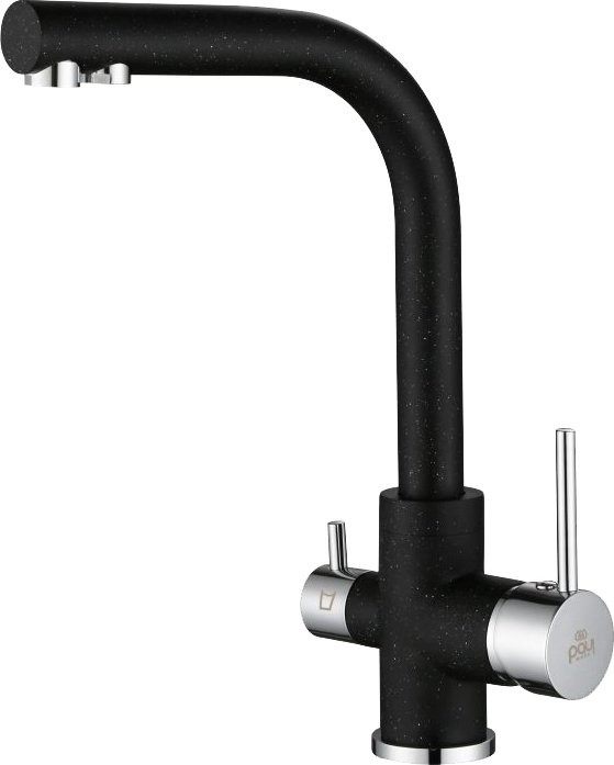 Смеситель для кухни Paulmark Essen Es213011-308 , черный с системой обратного осмоса
