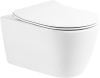 Унитаз подвесной BelBagno Marino BB105CHR безободковый, крышка BB2034SC с микролифтом