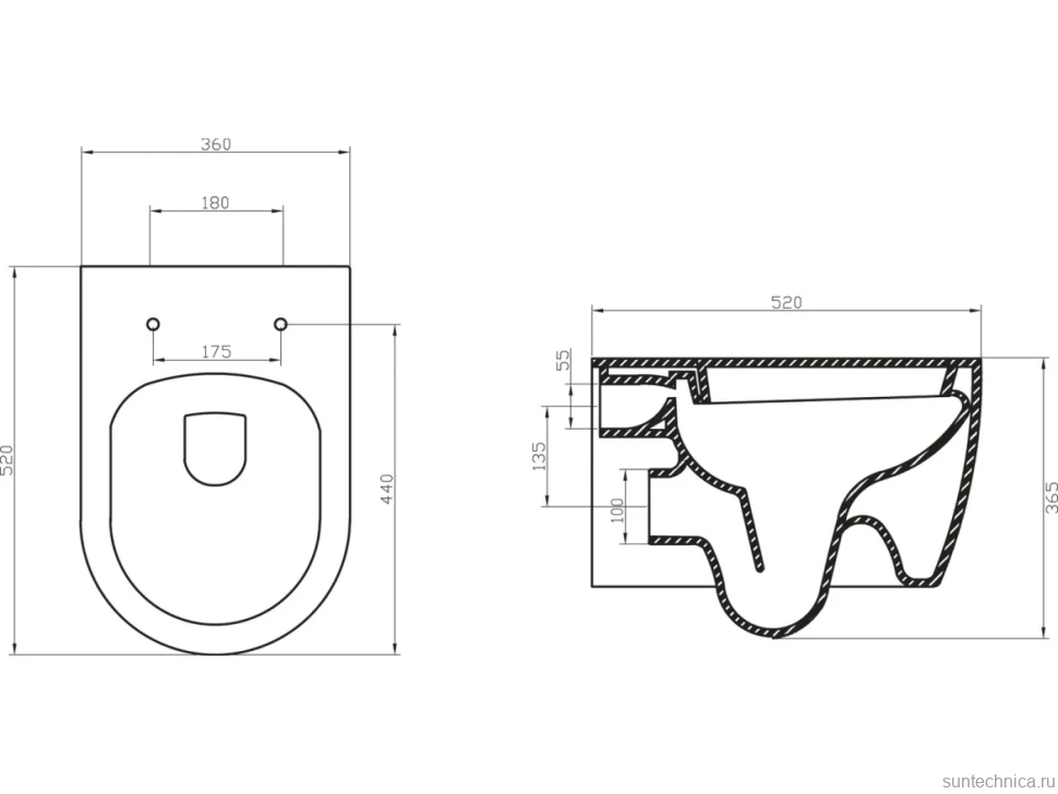 Унитаз подвесной BelBagno Marino BB105CHR безободковый, крышка BB2034SC с микролифтом