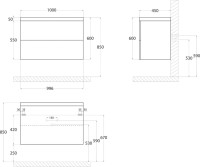 Мебель для ванной комнаты Art&Max Verona-Push 100 подвесная, kadena wood