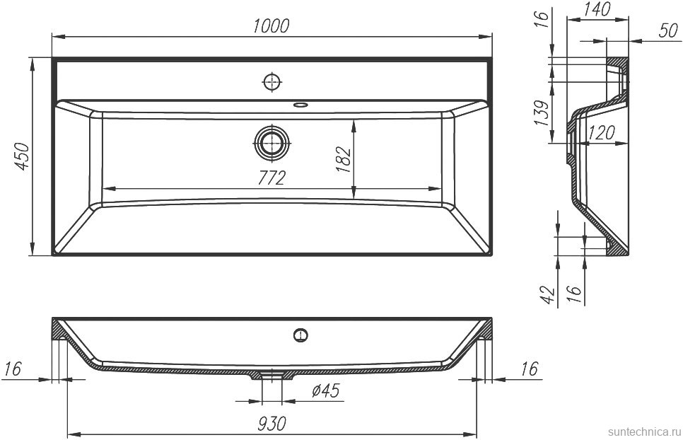 Мебель для ванной комнаты Art&Max Verona-Push 100 подвесная, kadena wood