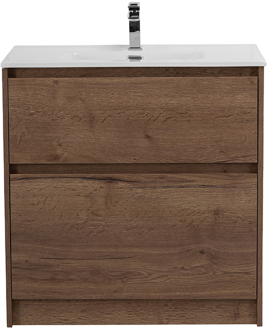 Тумба с раковиной BelBagno Kraft 80 напольная, rovere tabacco, раковина BB800ETL