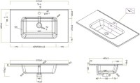 Тумба с раковиной BelBagno Kraft 80 напольная, rovere tabacco, раковина BB800ETL