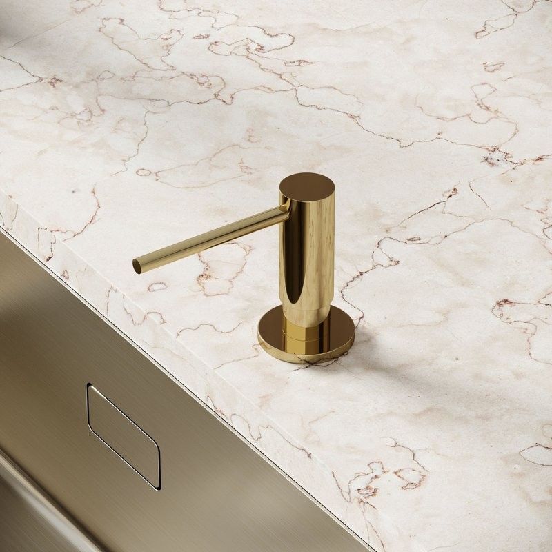 Диспенсер для кухонной мойки Sancos встраиваемый, 500 мл, полированное золото, SC40100ZG