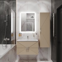 Тумба с раковиной Grossman Луксор 70 матовая бежевая