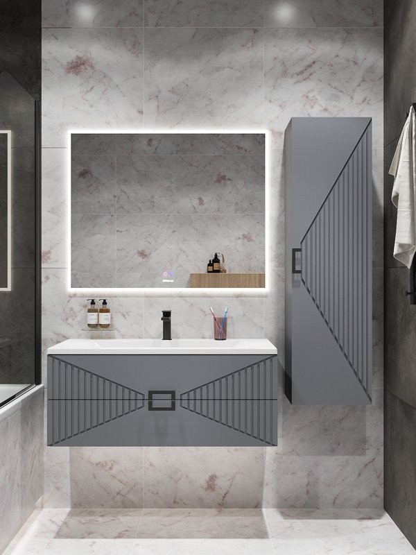 Мебель для ванной комнаты Grossman Луксор 100 матовый графит