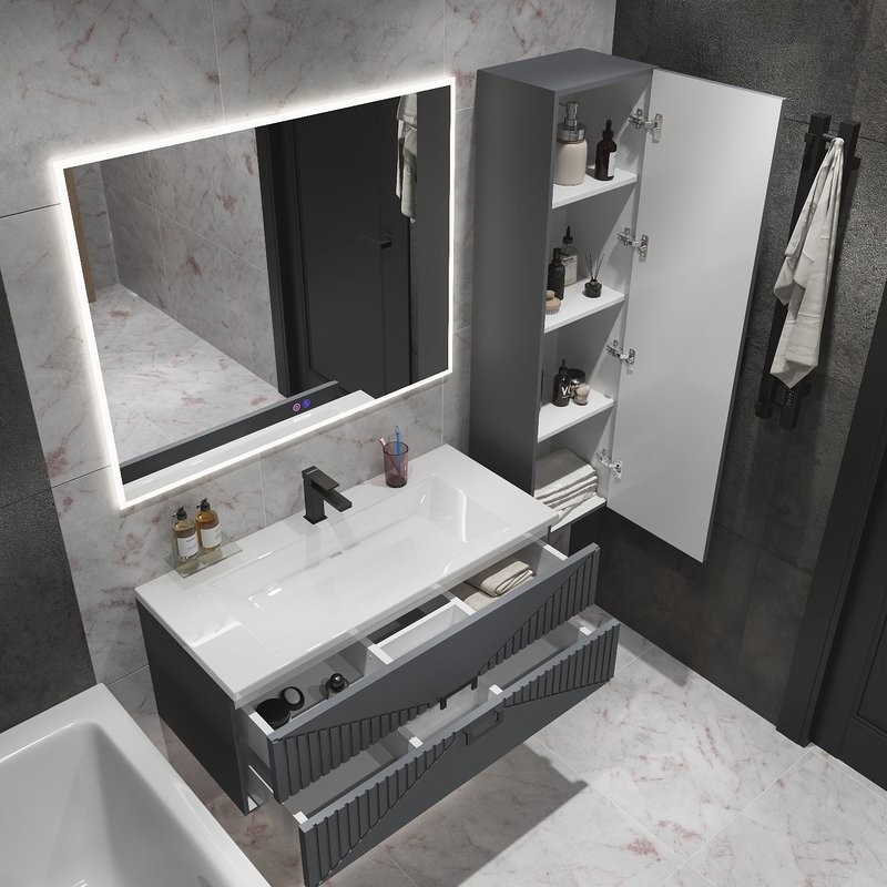 Мебель для ванной комнаты Grossman Луксор 100 матовый графит