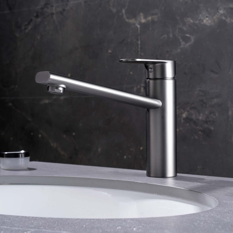 Смеситель для кухни AQUATEK Ника AQ1880BGM оружейная сталь