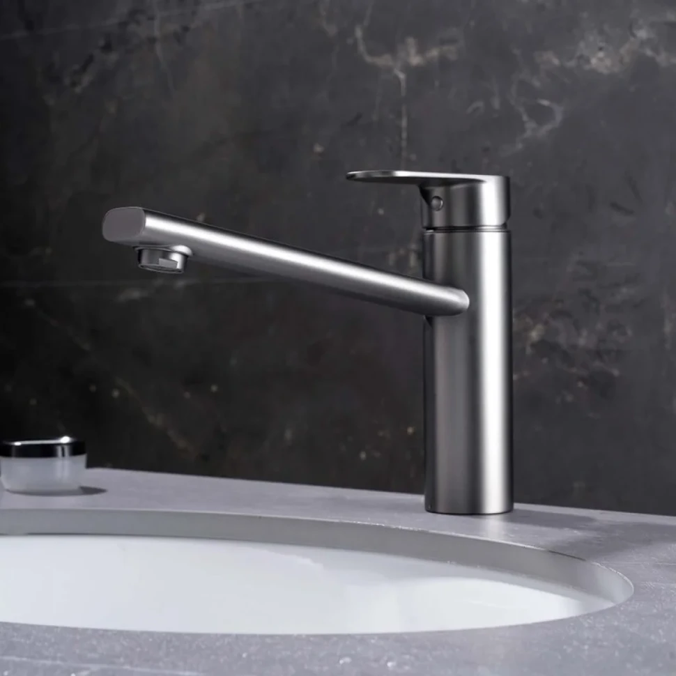 Смеситель для кухни AQUATEK Ника AQ1880BGM оружейная сталь