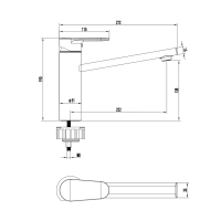 Смеситель для кухни AQUATEK Ника AQ1880BGM оружейная сталь