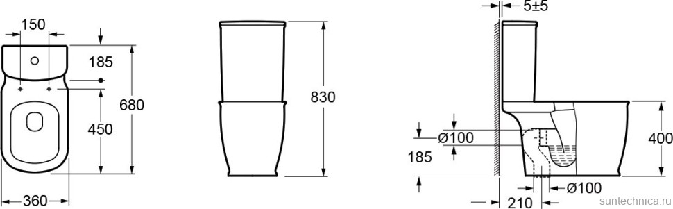 Унитаз-компакт напольный Lavinia Boho Bell Pro 3301001N с микролифтом