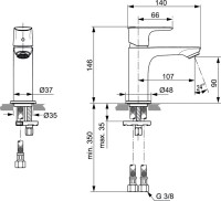 Смеситель для раковины Ideal Standard Connect Air A7010AA