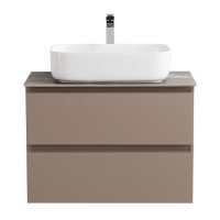 Тумба под раковину со столешницей BelBagno Kraft 60 подвесная, матовая бежевая, столешница kep-60-grn