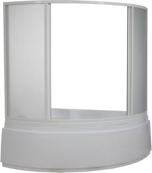 Шторка на ванну Bas Лагуна 4 ств., пластик