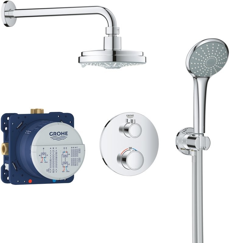 Душевой комплект Grohe Grohtherm 34735000 С ВНУТРЕННЕЙ ЧАСТЬЮ, с термостатом
