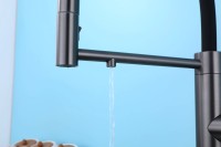 Смеситель для кухни Paulmark Ganymede Ga213199-GM с гибким изливом, вороненая сталь