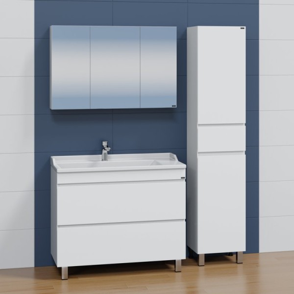 Мебель для ванной комнаты СаНта Марс 100 напольная, с ящиками