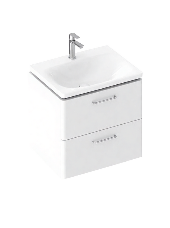 Тумба под раковину без столешницы Ravak Balance II SD 80 глянцевая белая, ручки глянцевый хром