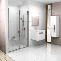 Душевая дверь в нишу Ravak Chrome CSDL2-100 Transparent, профиль блестящий