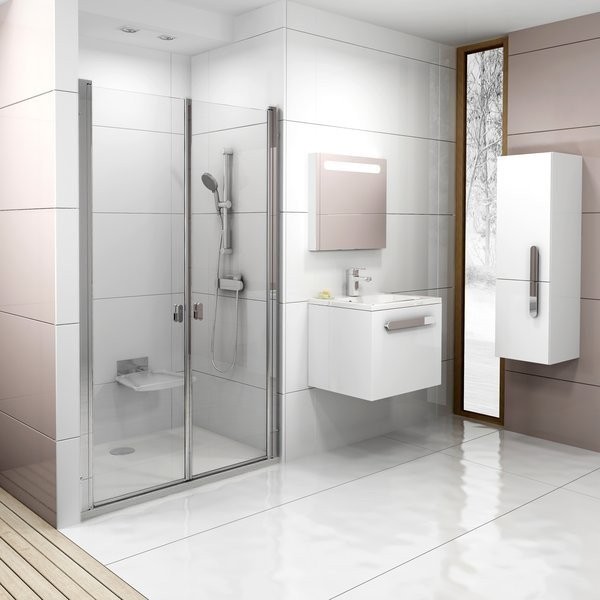 Душевая дверь в нишу Ravak Chrome CSDL2-100 Transparent, профиль блестящий