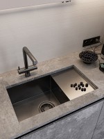 Мойка кухонная Emar PVD EMB-124 PVD Nano Dark Мойка кухонная Emar PVD EMB-124 PVD Nano Dark