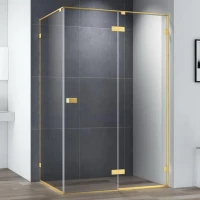Душевой уголок Cezares Bellagio BELLAGIO-AH-1-140/80-C-BORO 140х80, брашированное золото