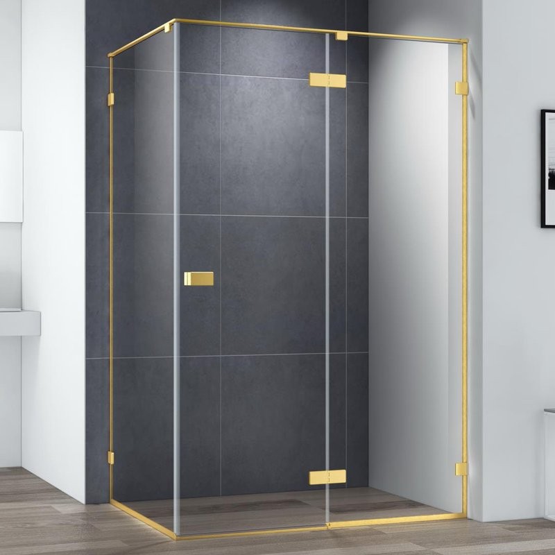 Душевой уголок Cezares Bellagio BELLAGIO-AH-1-140/80-C-BORO 140х80, брашированное золото