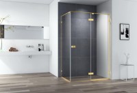 Душевой уголок Cezares Bellagio BELLAGIO-AH-1-140/80-C-BORO 140х80, брашированное золото