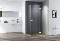 Душевой уголок Cezares Bellagio BELLAGIO-AH-1-140/80-C-BORO 140х80, брашированное золото