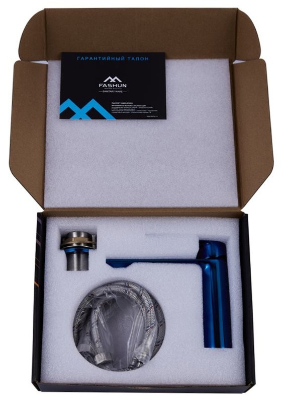 Смеситель для раковины Fashun A1083-33 голубой сапфир