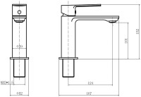 Смеситель для раковины Fashun A1083-33 голубой сапфир