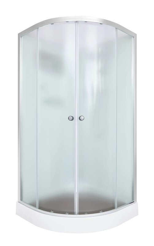 Душевая кабина DTO D01 100х100, низкий поддон, профиль хром, стекло матовое
