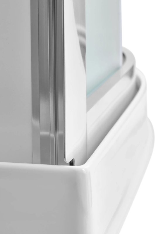 Душевая кабина DTO D01 100х100, низкий поддон, профиль хром, стекло матовое