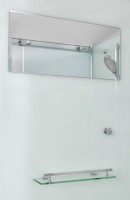 Душевая кабина DTO D01 100х100, низкий поддон, профиль хром, стекло матовое