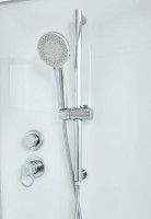 Душевая кабина DTO D01 100х100, низкий поддон, профиль хром, стекло матовое