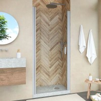 Душевая дверь в нишу Vegas Glass EP Novo h2000 70 07 01 профиль матовый хром, стекло прозрачное
