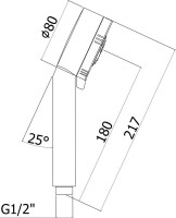 Душевая лейка Paffoni Majorca ZDOC070NO черная