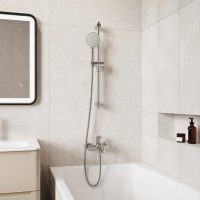 Смеситель для ванны с душем IDDIS Aiger AIGBC00i02WA матовый хром Смеситель для ванны с душем IDDIS Aiger AIGBC00i02WA матовый хром