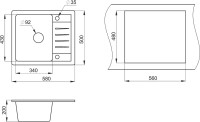 Мойка кухонная Granula Standart 5803, базальт