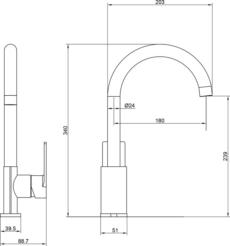 Смеситель для кухни beWash Purify BVMM0KT500 хром