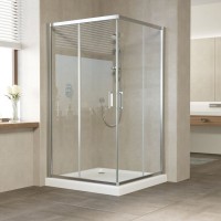Душевой уголок Vegas Glass ZA Tur Novo 120 08 01 профиль глянцевый хром, стекло прозрачное