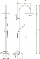 Душевая стойка Paini 92CR6891P1 Душевая стойка Paini 92CR6891P1