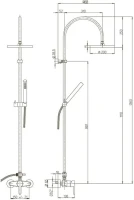 Душевая стойка Paini 92CR6891P1
