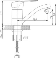 Смеситель для кухни Haiba HB04-2 HB4504-2