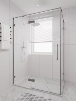 Душевой уголок Veconi Premium Alassio SP CH 130х90, профиль матовый хром, стекло прозрачное